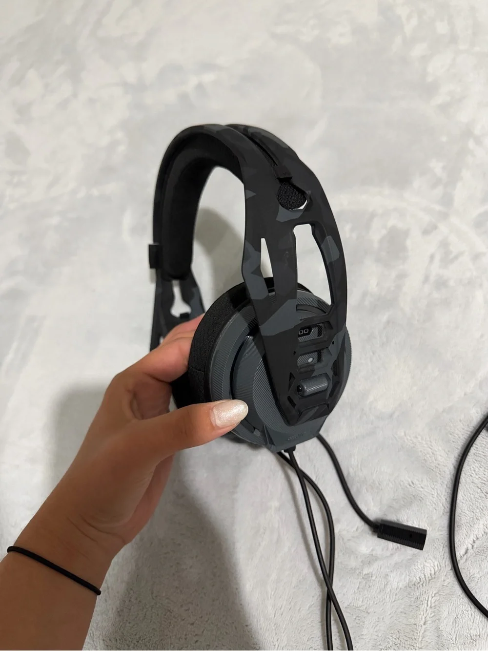 Gray Over-Ear Wired Headphones